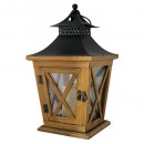 Lanternă Nicehome WL8680, 19x19x36 cm, LED, 3xAAA, lemn