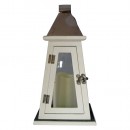 Lanternă Nicehome WL8823, 17x17x33 cm, LED, 3xAAA, lemn