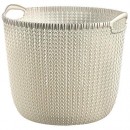 Coș de rufe Curver® KNIT 3673 30L, alb, 40x39x33 cm