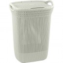Coș de rufe Curver® KNIT 3676 57L, alb, 45x61x34 cm