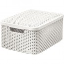 Coș de rufe Curver® STYLE M LID, alb, 38x29x17 cm, cu capac