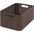 Coș de rufe Curver® STYLE M, Off Maro închis, 38x29x17 cm