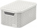 Coș de rufe Curver® STYLE2 LID S, crem, 29x20x14 cm, cu capac