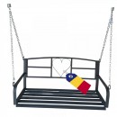Leagan metalic cu lant pentru gradina Vivatechnix VMD-1050, Negru, 120x55x52cm, 2 locuri