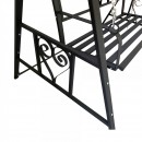 Leagan pentru gradina Vivatechnix VMD-1051, Negru, 168x118x180cm, 2 locuri, Metalic, cu cadru de fixare