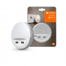 Corp de iluminat LEDVANCE LUNETTA® USB, LED, priză, 2x port de încărcare USB, 3lm, 3000K, senzor zi-noapte