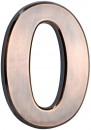 Număr de casă MagicHome „0”, cu bandă adezivă, bronz, 70x100 mm, ABS
