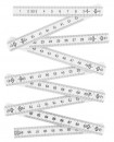 Rigla de măsurare PVC pliabilă 1m Strend Pro, albă