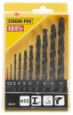 Set burghie metal 10buc 1-10mm Strend Pro, HSS, plastbox