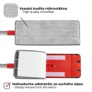 Mop QuickShine MagicHome, plat, cu 8 lit. găleată de strângere