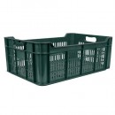 Coș multifuncțional M20, 48 litri, max. 20 kg, 600x400x215 mm, laterale perforate, verde, PE