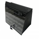Organizator pentru burghie metal, Vivatechnix VMD-1043, 35x20xH29cm, 20 compartimente, capac transparent cu cheie
