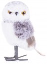 Bufniță MagicHome Crăciun, violet, 13 cm