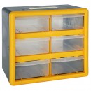Organizator din plastic cu 6 buc. cutii PVC 265x160x235mm Strend Pro, max.12kg