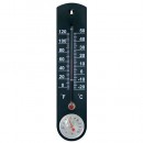 Termometru din plastic TMS-055 BlackBar, 250x55x12 mm, higrometru