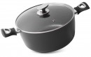 Oală MagicHome Black Line, 28 cm, 6,0 lit. cu capac