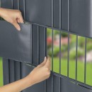 Strend Pro EUROSTANDARD, 190 mm, L-3500 mm, ecranare, anthracite, pentru panouri de gard, cu 20 cleme, 450g/m2, PVC