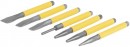 Set de perforare și daltă 7 buc Strend Pro, 
3x dalta plat
2x perforare centrală
2x pumn