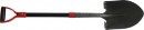 Spade Strend Pro, ascuțit, cu mâner D, fibră de sticlă, drenaj, 1150 mm