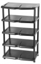 Rack Strend Pro, pentru pantofi, 5 compartimente, negru, 48x30,5x86 cm