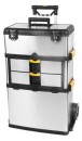 Cutie de scule cu role, 570x350x830 mm Strend Pro, PVC+Oțel inoxidabil, cu roți, max. 36 kg, 3 buc
