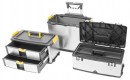 Cutie de scule cu role, 570x350x830 mm Strend Pro, PVC+Oțel inoxidabil, cu roți, max. 36 kg, 3 buc