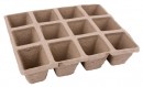 Tava pentru rasaduri Herrison P1002, hartie, 12 folii transparente, 21x17x4,5 cm, 1 pachet. 2 buc
