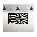 Set 2 decoratiuni perete Krodesign Spiral, negru, 25 x 45 x 1.5 cm