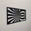 Set 2 decoratiuni perete Krodesign Spiral, negru, 25 x 45 x 1.5 cm