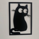 Set 4 decoratiuni tablouri Krodesign KRO-1039 Animals, negru