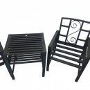Set masa si 2 scaune pentru gradina Vivatechnix VMD-1046, metalice, 152x50x83cm