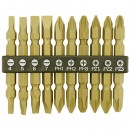 Set biți 10 buc Strend Pro, bit 65 mm, CrV, Goldenfish