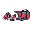 Set Worcraft SW-03, S20LI, 1x ferăstrău, 1x polizor unghiular, 1x burghiu, 2x acumulator 1x încărcător + 1x geantă