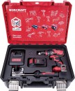 Set Warcraft XCUBE004 Toolbox, șurubelniță, 1x baterie de 4,0 Ah, 1x încărcător