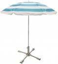 Umbrela de soare Dalia, 180 cm, 32/32 mm, cu balama, turcoaz/alb