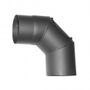 Cot țeavă de fum HS.CO 090/150/1,5 mm, cu deschidere pentru curățare