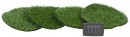 Lampa solara 4 farfurii de iarba, 24 cm, 4x 8 LED-uri, AA