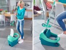Set de curatare LEIFHEIT 55096 Presa stergator Profi XL Mobile, mop + galeata