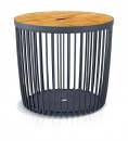 Masa Clubo 450x410 mm, 2 in 1, cos universal, capac din bambus, 50 litri, antracit