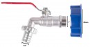 Set Strend Pro, supapă 3/4 -1 + plastic reducător + scurgere, pentru rezervor IBC