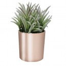 Planta decor MagicHome, 16 cm, oală - ceramică, aur