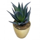 Planta decor MagicHome, 17 cm, oală - plastic, auriu