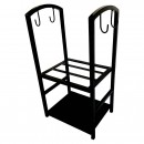 Suport pentru lemne cu 2 polite, Vivatechnix VMD-1027, Metal, Negru, 40x30x74 cm
