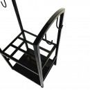 Suport pentru lemne cu 2 polite, Vivatechnix VMD-1027, Metal, Negru, 40x30x74 cm