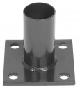 Suport pentru bază Strend Pro METALTEC, 48 mm, pentru stâlp rotund, antracit, pentru ancorare, RAL7016