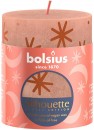 Lumanare bolsius Rustic cu imprimeu Creamy Caramel, 80/68 mm