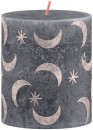 Lumanare bolsius Rustic cu imprimeu Slate Blue, 80/68 mm