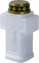 Lumanare MagicHome, cruce, LED, pentru mormant, alb, 2xAA, 15x9 cm, (parte a pachetului 2xAA)