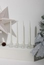 Sviečka MagicHome Vianoce, 25 cm, bal. 4 ks, biela, špirálová, točená