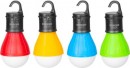 Lampă de camping Strend Pro C748, lampă de camping, formă bec, 3xAAA, mix de culori, Sellbox 12 buc.